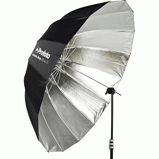 Umbrella 165cm Deep silver 